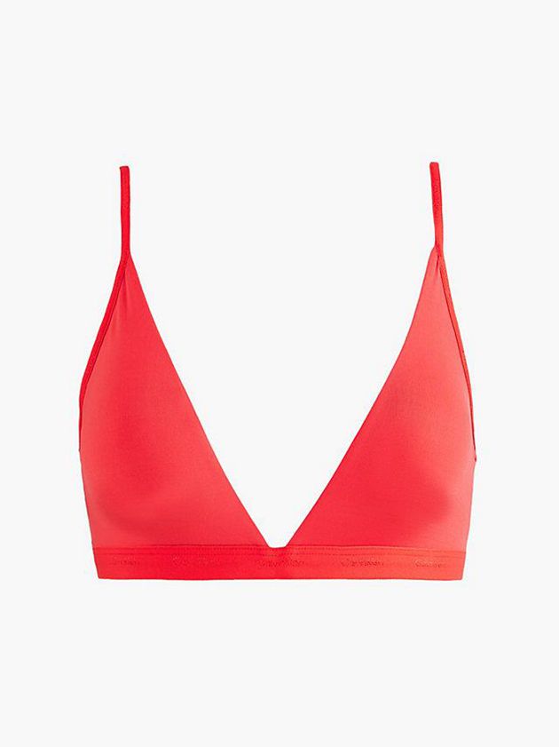 Calvin Klein USA Triangle - Form To Body Womens Bra Red 7684130-SP